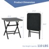 Costway Patio Folding Square Dining Table Aluminum Frame Tempered Glass top - 2 of 4