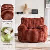 Soft Corduroy Bean Bag Chair with Memory Foam Filling, Tufted Round Lounge Seat for Modern Indoor Spaces, No Assembly Needed-Baofuwish - 3 of 4