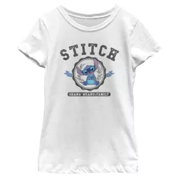 Girl's Lilo & Stitch Ohana Means Family Collegiate T-Shirt