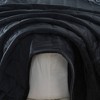 Isla Jade Twin/Twin Extra Long Stitch Velvet Quilt Bedding Set Black - 4 of 4