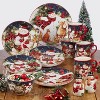 9" 4pk Earthenware Magic of Christmas Snowman Dessert Plates - Certified International - 3 of 3