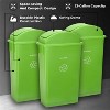 Alpine Industries Polypropylene Commercial Indoor Trash Can with Swing Lid and Dolly 23-Gallon Lime - 3 of 4
