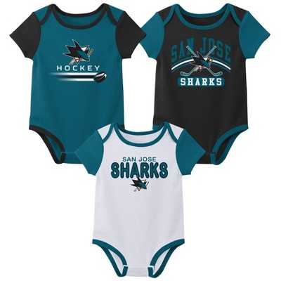 NHL San Jose Sharks Boys' 3pk Bodysuit