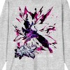 Street Fighter VI Juri Graffiti Name Crew Neck Long Sleeve Athletic Heather Adult Tee - 2 of 2