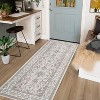 Fulvari Runner Vintage Boho Floral Style Non-Slip Low Pile Washable Rugs for Entryway Kitchen Living Room Front Door Carpet Pink Camel - 4 of 4