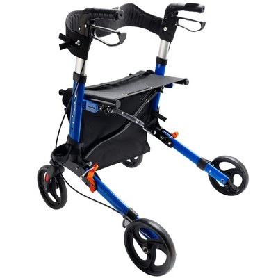 Topteng Four Wheel Walker Rollator with Adjustable Seat