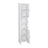Bathroom Floor Cabinet Freestanding 2 Doors With Adjustable Shelves Wood Storage Organizer Cabinet - 4 of 4