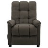 vidaXL Massage Recliner Taupe Fabric - 3 of 4