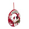 Transpac 12.99 in Multicolor Christmas Layered Snowman Wreath Made of Polyester Perfect for Holiday Decor - 2 of 4