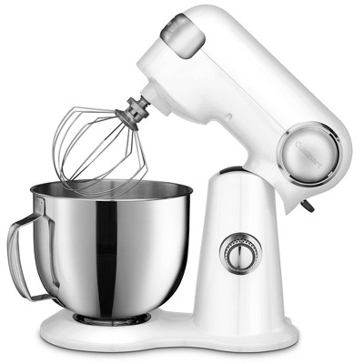 White Commercial 8 Quart Stand Mixer with Bowl Guard