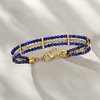 Ross-Simons Lapis Bead and Snake-Chain Bracelet in 18kt Gold Over Sterling Size 7 - 3 of 4