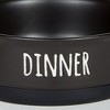Bone Dry Ceramic Pet Bowl Set 2 Piece Dinner, Drinks & Dessert, Black, Medium - 4 of 4