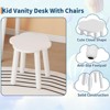 Bear-Shaped Kids Vanity Set with Lights, Wooden Makeup Desk & Stool, Princess Toddler Play Vanity Table for Bedroom, Perfect for Little Girls - 4 of 4