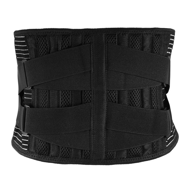 Unique Bargains Back Brace for Lower Back Pain Women Men Breathable Lumbar Support Belt for Ease Herniated Disc Scoliosis, 2 of 7