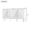 Stylish Wave-Design Cabinet with Conical Legs, Adjustable Shelves - Perfect for Study, Entryway, and Living Room - 4 of 4