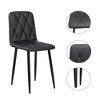TiramisuBest 2-Piece Swivel Bar Stools, AdjusTable Upholstered with Woven Back & Footrest, Silver Chrome for Kitchen Island - 4 of 4