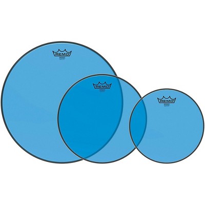 Remo Emperor Colortone Blue Tom Drum Head Pack 10, 12, 16 in.