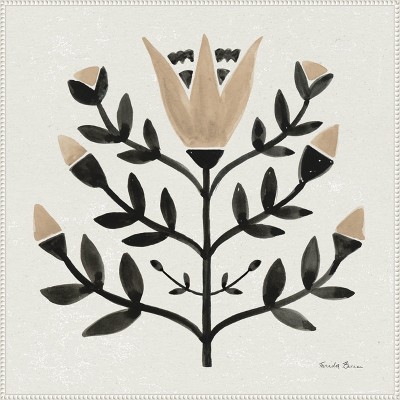 Amanti Art Garden Folk Flowers II by Farida Zaman Canvas Wall Art Print Framed 30 x 30-in.