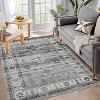 Area Rug 8x10 Living Room Rug Non Slip Washable Rugs for Bedroom Boho Aesthetic Carpet Stain-Resistant Foldable Thin Floor Cover Dark Grey - 2 of 4
