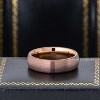 Jewelry Avalanche Rose Gold & Brown IP Dome Tungsten Carbide Men Women Wedding Band 6mm - 3 of 4