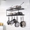 VEVOR Pot Rack Wall Mounted, 30 inch Pot and Pan Hanging Rack, Pot and Pan Hanger with 12 S Hooks, 55 lbs Loading Weight - 2 of 4