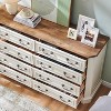 SinCiDo 54" Wide Farmhouse Dresser, 8 Drawer Wood Chest of Drawers w/Natural Texture, Vintage Bedroom Storage Dressers - 4 of 4