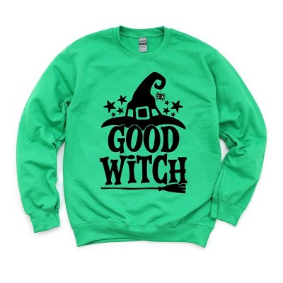 Simply Sage Market Women's Graphic Sweatshirt Good Witch Broom