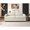 Sleeper Loveseat with Full-Size Mattress, Sofa with USB Ports and Cup Holders, Steel Frame Sofa Bed with Corduroy Cushion-Coolbibila - 3 of 4
