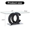 CENGHU Large Modern Minimalist Rectangular Dining Table for 8 people, Kitchen Table with MDF OC Shaped Brackets and Base for Kitchen, Dining Room - 3 of 4