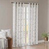 PAGED Curtains Fretwork Print Grommet Top Window Curtain Panel Privacy Assured with Light Filtering for Bedroom, Living Room - 4 of 4