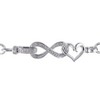 EVERLY JEWELRY | Sterling Silver 1/10 CT TW Diamond Bracelet With Chain, 7.5-inch - 4 of 4