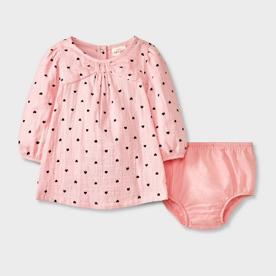 Baby Girls' Dotted Gauze Dress - Cat & Jack™ Pink