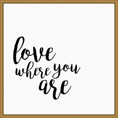 16" x 16" Quotable V by Anna Hambly Framed Wall Canvas - Amanti Art