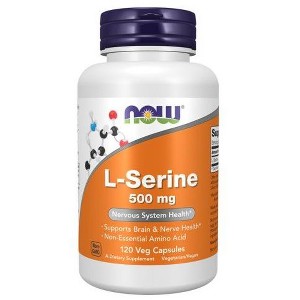 L-Serine 500 mg by Now Foods  -  120 VegCap - 1 of 3
