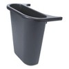 Rubbermaid Resin Deskside Wastebasket, Small Plastic Trash Can, Black, 6 Pack - 2 of 3