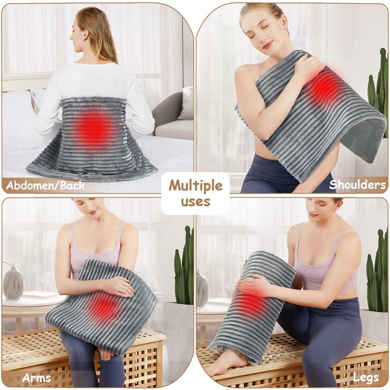 Heating Pad for Back Pain Relief£¬33"x17" Extra Large Electric Heating Pads for Cramps Neck and Shoulders, 5 of 7