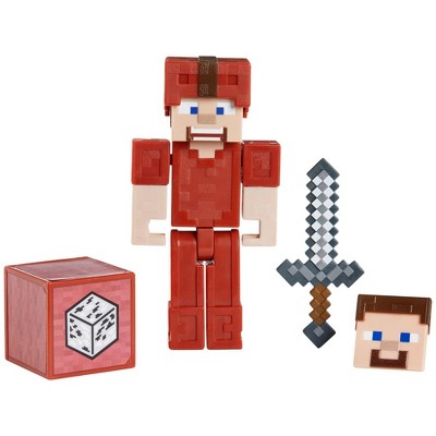 Minecraft Earth Steve In Red Leather Mini Figure