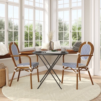 Alamont 2pk Commercial Thonet Stacking Chairs with Arms
