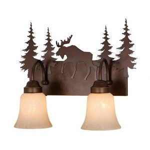Vaxcel Yellowstone 2 - Light Vanity in  Burnished Bronze - 1 of 4