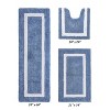 Hotel Bath Rug 100% Premium Cotton Tufted Weave Two Tone Reversible 3 Piece Bathroom Rug Set, Super Soft & Water Absorbent, Machine Washable Bathmat - 2 of 4