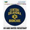 Central Oklahoma Bronchos Logo Automotive Car Window Locker Circle Bumper Sticker - 2 of 4