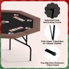 8-Player Poker Table - Foldable Design with Collapsible Legs, Cup Holders | Portable  Quality Surface - 3 of 4