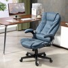 NicBex Adjustable Office Chair Modern PU Leather Massage Computer Chair with Armrests, 6 Vibration Points, Heating Function for Office, Study - 2 of 4