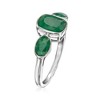 Ross-Simons 2.80 ct. t.w. Emerald 3-Stone Ring in Sterling Silver Size 7 - 3 of 4