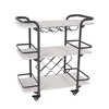ZACHVO 3-Tier Bar Cart with Glass Holders & 8 Bottle Racks, Modern Kitchen Cart on Wheels, for Home & Outdoor - 2 of 4