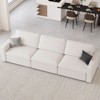 Belffin 3-Seater Chenille Cloud Sectional - Modular Sofa with Storage Ottoman & Extra Deep Seating - 3 of 4