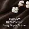100% Cotton Solid Color Heavyweight Bath Towel Set, Anti-Microbial Certified Highly Absorbent Plushy Bath Towel - 4 of 4
