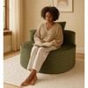Grungis Comfy Corduroy Sofa Couch with 1 Seater,Modern Moon Bay Sofa with A Removable Pillow,Compressed Sofa for Living Room Furniture - 2 of 4