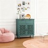 BAOURE American Style 2-Door, 2-Drawer Storage Cabinet, Dark Green Multi-Functional Furniture for Bedroom, Living Room - 2 of 4