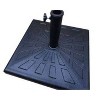 42Ibs Resin Square Patio Umbrella Base Black - Wellfor - 3 of 4